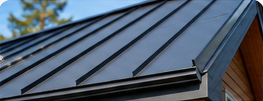 Standing-seam metal roofing